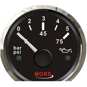 Resim Mors Yağ Göstergesi 5 Bar 12-24V Siyah 