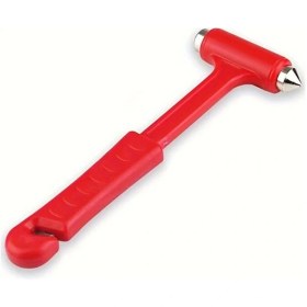 Resim Gateesat 2si1 Acil Durum Çekiçi Abs Emniyet Kemeri Kesici Ve Cam Kırıcı Kırmızı 