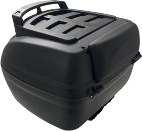 Resim WHEELIE XT63-B 42 Litre Motosiklet Arka Çanta Siyah Su Geçirmez ABS Top Case Bagaj Üniversal 