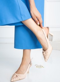Resim Rebel shoes Topuklu, Saten, Ayağa Göre Ayarlanabilir, Kadın Ayakkabı Bej 