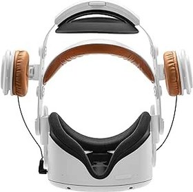 Resim Premium Audio Head Strap for Quest 2 Replacement for Meta/Oculus Elite Strap-Deluxe Audio Strap-Improved Audio Experience,Comfortability and Convenience (2022 Version Brown) 