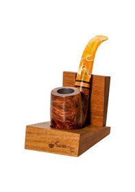 Resim Şahin Outdoor 6 Yıldız 9mm. Filtreli Akrilik Saplı Pipo 260005 
