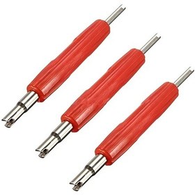 Resim Sunshine022 Kırmızı 3 Parça Çift Başlı Valf Anahtarı Oto Klima Yedek Valf Çekirdeği 