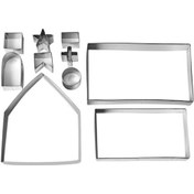 Resim Tenfowee 3b Paslanmaz Çelik Noel Kurabiye Kalıbı Seti, 10 Parça Pasta Ve Kurabiye Yapımı İçin İdeal Çok Renkli 