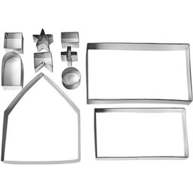 Resim Tenfowee 3b Paslanmaz Çelik Noel Kurabiye Kalıbı Seti, 10 Parça Pasta Ve Kurabiye Yapımı İçin İdeal Çok Renkli 