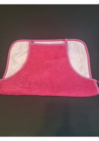 Resim Peluş Mutfak Önlüğü / Su Geçirmez Pembe Ve Sarı Başak Ev Tekstili 