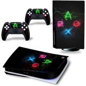 Resim cosy home gift Sanatsal Kontroller Playstation 5 Standart Disk Edition Sticker Kaplama Seti 