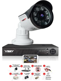 Resim TAIKY 1 Kameralı 5mp Sony Uyumlu Lensli Fullhd 1080p Kamera Seti Güvenlik Kamerası Sistemleri A501-nh 