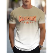 Resim Erkekler için Gradyan Kısa Kollu 3D Baskılı Şık T-Shirt, Erkek T-shirt, Erkekler için Spor Giyim, Galatasaray T-shirt, Erkekler için Dumanlı Turuncu T-shirt, Aqsh T-shirt, Kolonya Gömlek Erkekler için, Erkek Giyim 