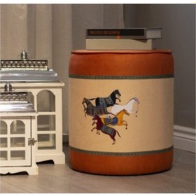 Resim Figüratif At Tasarımlı Puf Kumaşı Süettir. Uluslararası Solmama Sertifikasına Sahiptir. Çok Renkli 