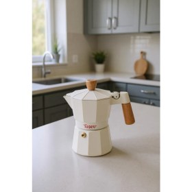 Resim UltraMint Bambum Garen Moka Pot 3 Fincan, Şık ve Kullanışlı Kahve Pişirme Seti 