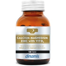 Resim Dinamis Calcium Magnesium Zinc & Vit-D3 100 Tablet 