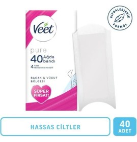 Resim Hipoalerjenik Sir Ağda Bandı Hassas Ciltler Bacak ve Vücut 40'lı Paket 