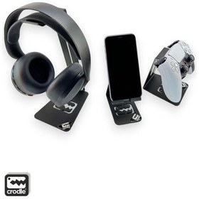 Resim 3'lü Seyahat Seti Kulaklık Gamepad Telefon Ve Tablet Tutucu Metal Standı 
