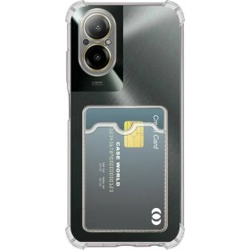 Resim Caseworld Realme 12 Lite Kapak Kamera Korumalı Kartlıklı Darbe Emici Özellikli Şeffaf Silikon Kılıf 