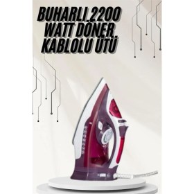 Resim Renkli, 2200W Güçlü, Dayanıklı, Seramik Kaplamalı Modern Ütü 