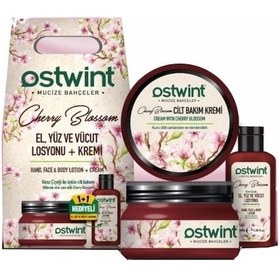 Resim Ostwint Kiraz Çiçeği El Yüz ve Vücut Losyonu 100 ML + Kiraz Çiçeği Cilt Bakım Kremi 300 ML 