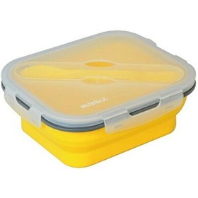 Resim Nurgaz Silikon Katlanabilir Tek Gözlü Yemek Seti Sarı 