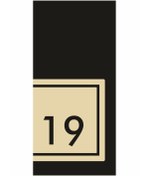 Resim YENİ HEDİYELİK DÜNYAM Daire Kapı Numarası Siyah - Gold Aynalı Pleksi No:19 