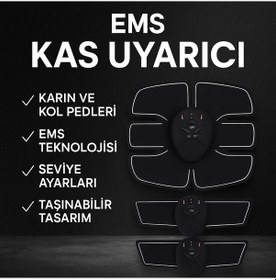 Resim Titreşimli Ems Spor Aleti Karın Kol Ve Bacak Kas Yapma Cihazı 2025 Model Çok Renkli 