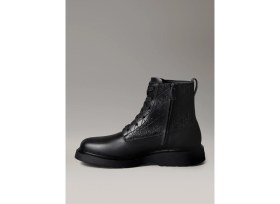 Resim Calvin Klein Siyah Erkek Bot Combat Ess Lace Up Zıp Boot Aop 
