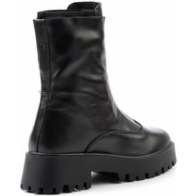 Resim Siyah Hakiki Deri Kadın Bot & Bootie K02351314703 Siyah 