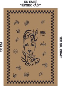 Resim duha trend 35x50 120 Gr. Kraft Kağıt Oto Paspası Notalı Kadın 100 Adet 