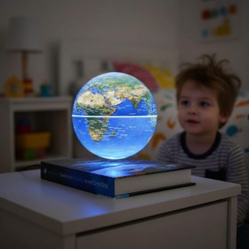 Resim Kitap Şeklinde Manyetik Dönen Işıklı Dünya Küre 