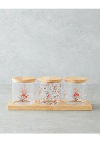 Resim English Home Malory Cam 4 Parça Baharatlik 350 Ml Şeffaf Şeffaf 