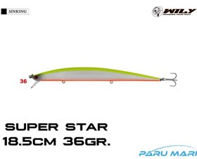 Resim Wily Super Star 18.5cm 36gr. (Sinking) No:36 