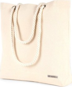 Resim Kanvas Büyük Boy Halat Kulplu Alışveriş Plaj Bebek Bakım Omuz Çantası Çok Renkli 