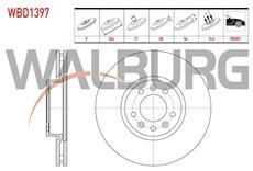 Resim PEUGEOT EXPERT 16=> ÖN FREN DİSKİ 304MM 5 BİJON (WALBURG) 