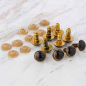 Resim Loren 12 mm Altın Sarısı 5 Çift Amigurumi Göz 