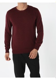 Resim Colin's Regular Fit Bisiklet Yaka Erkek Mor Kazak CL1051445_Q1.V2_PUM 