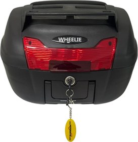 Resim WHEELIE XT60-B 40 Litre Motosiklet Arka Çanta Siyah Su Geçirmez ABS Top Case Bagaj Üniversal 
