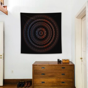 Resim Dark Mandala Duvar Örtüsü - 90 cm x 90 cm 