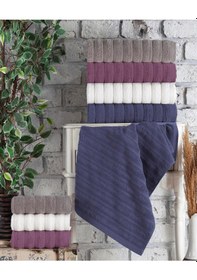 Resim Jakarlı 4 Lü 50x90 El Havlusu Monna Asorti Renkli 