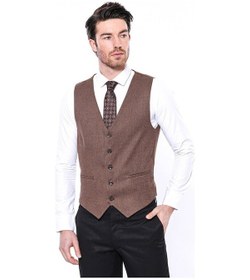 Resim V Yaka Taba Erkek Yelek - Wessi 