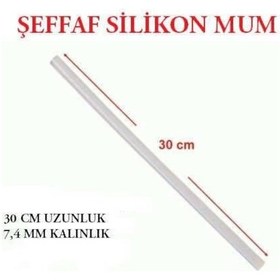 Resim Mum Silikon İnce 7 MMx30 CM Sıcak Mum Silikon Çubuk Uç 1 KG 80 A N11.184 