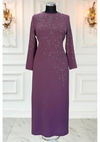 Resim Amine Hüma Cansu Tesettür Abiye Violet Violet 