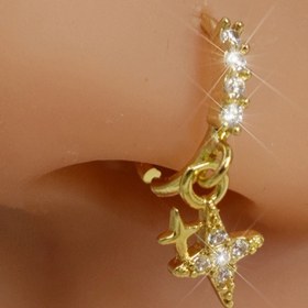 Resim 1 adet Dört Pençeli Yıldız Kolye Burun Yüzüğü Sentetik Kübik Sentetik Zirkonya ile, Kadınlar için Altın Tonlu Bakır Vücut Takısı, Günlük Giyim, Şık ve Sofistike Tasarım, Çok Yönlü Vücut Aksesuarı | Sofistike Mücevherat | Zincir Detayları 