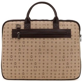 Resim Bilik Deri Monogram Açık Vizon/kahve Unisex Laptop & Evrak Çantas Vizon - Kahverengi 