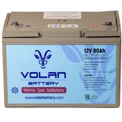 Resim Volan Battery 12 Volt 80 Amper Marin Jel Akü 3 Yıl Garantili 