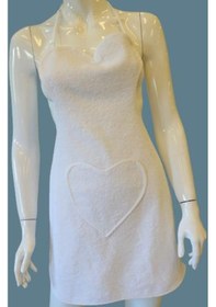 Resim Mutfak Önlüğü Bukle Havlu Ayarlanabilir Askılı Kalp Cepli Önlük 