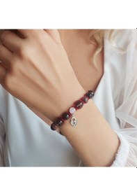 Resim Vaoov 925 Ayar Gümüş Doğal Taşlı Cinsel Cazibe Tılsımı Bileklik 