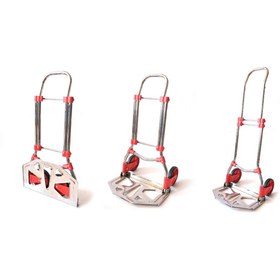 Resim MOONSHOP 90 Kg Taşıma Kapasiteli Kolay Kullanım Portatıf Katllanır Yük Eşya Taşıma Arabası ft90e 