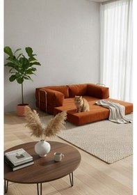 Resim Ard & Garden Liona 100x200 Yatak Olabilen Kanepe Modüler Çok Fonksiyonlu Aktivite Koltuk Kiremit Kiremit 