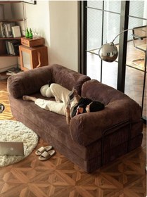 Resim Huga Mobilya Petite 80x160 Kanepe Oyun, Tv, Sinema Koltuğu- Yatak Olabilen Fitilli Kadife Yıkanır Silinir 