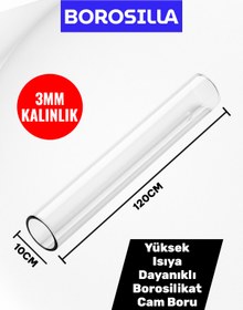 Resim BİLCAM BİLİMSEL CAM Pelet Soba Camı (100-2,5x1200mm) 