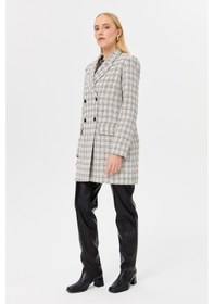 Resim Chanel Dokumalı Kruvaze Kapamalı Ceket Beyaz-beyaz Beyaz 